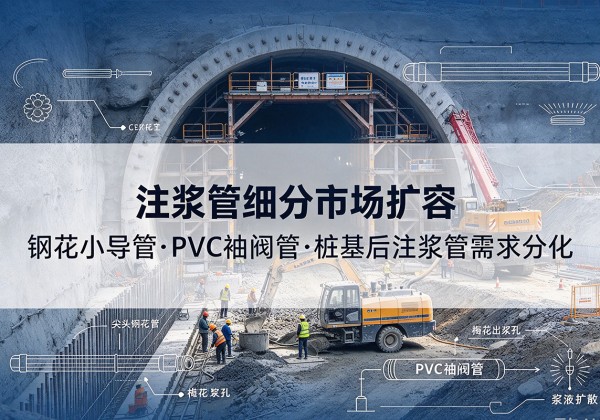 玉环注浆管细分市场扩容，隧道钢花小导管、PVC 袖阀管、桩基后注浆管需求分化